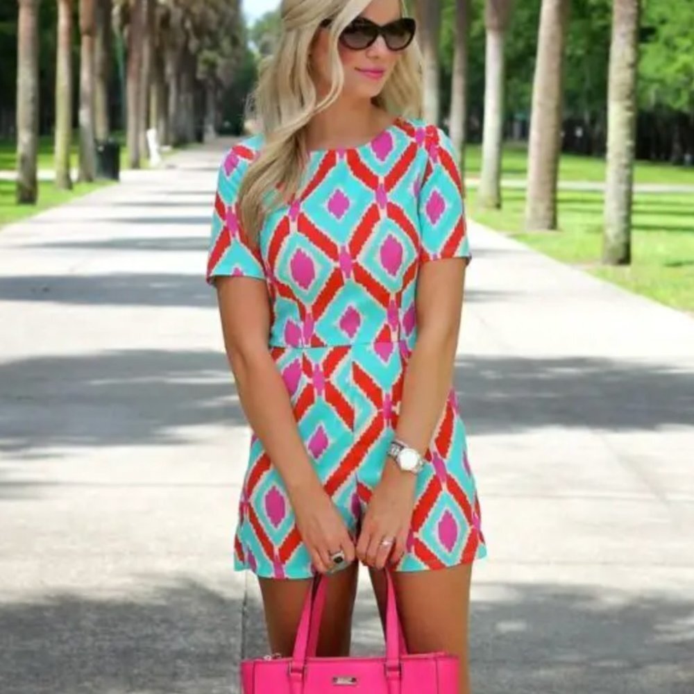 THE VINTAGE SHOP | Printed Romper Sz S
